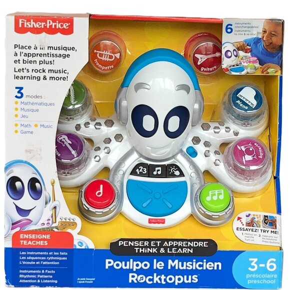 Brand New Fisher-Price Think & Learn Rocktopus musician- French Version 3-6 Year - Picture 1 of 16